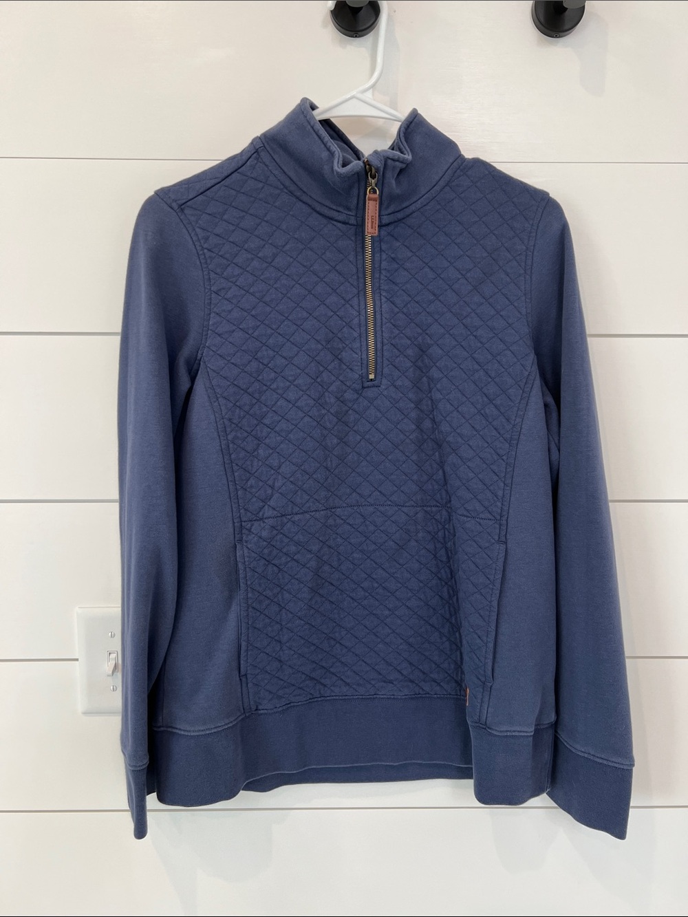Women’s Quilted Half-Zip Pullover in Slate Blue